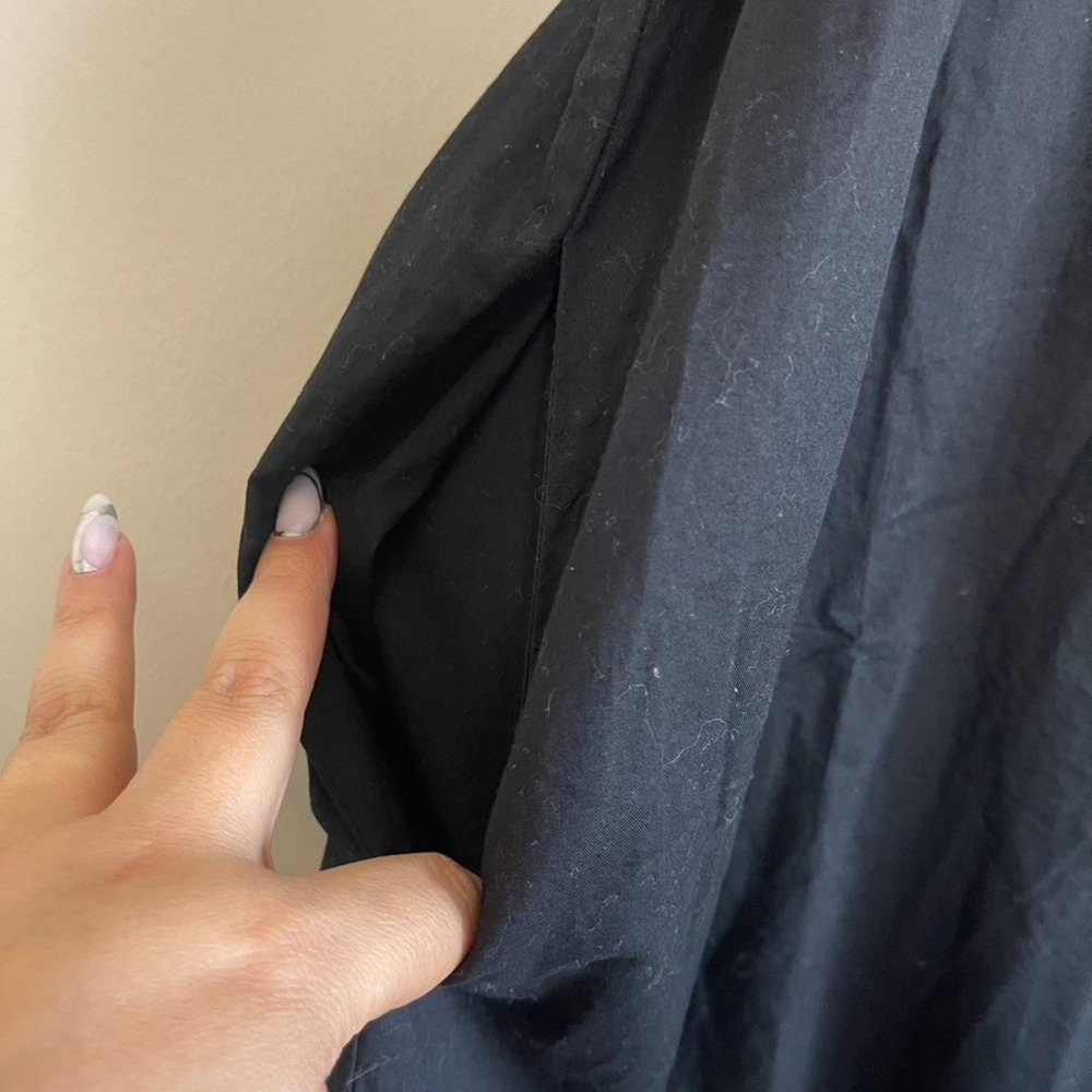 NWT Old Navy Black Button Down Collared Shirt Cot… - image 5